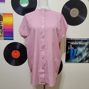 David Peet | Vintage Pink Lace Neck Regency Blouse